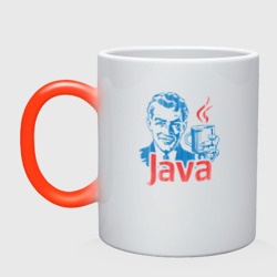 Кружка хамелеон Java программист с кофе