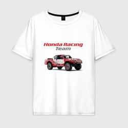 Мужская футболка хлопок Oversize Honda racing team - motorsport