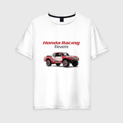 Женская футболка хлопок Oversize Honda racing team - motorsport