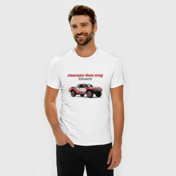 Мужская футболка хлопок Slim Honda racing team - motorsport - фото 2
