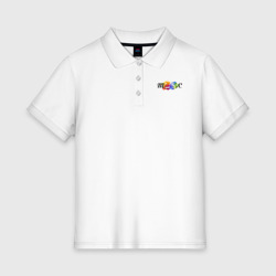 Женское поло хлопок Music цветная