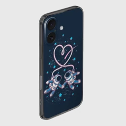 Чехол для iPhone 16 силиконовый с защитой камеры Космическая любовь Cosmic love - фото 2