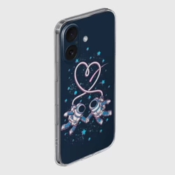 Чехол для iPhone 16 силиконовый с защитой камеры Космическая любовь Cosmic love - фото 2