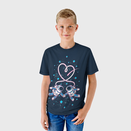 Детская футболка 3D Космическая любовь Cosmic love, цвет 3D печать - фото 3