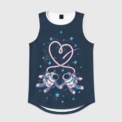Мужская спортивная майка 3D Космическая любовь Cosmic love