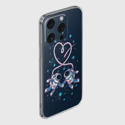 Чехол для iPhone 15 Pro силиконовый с защитой камеры Космическая любовь Cosmic love - фото 2