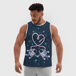 Мужская спортивная майка 3D Космическая любовь Cosmic love - фото 2