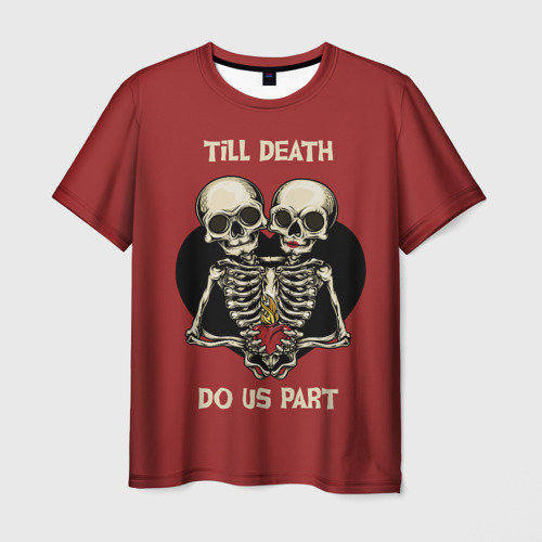 Мужская футболка 3D Любовь до Гроба love Till death, цвет 3D печать