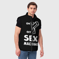 Мужской жилет утепленный 3D Sex machine с выключателем - фото 2
