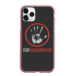Чехол для iPhone 11 Pro матовый Stop masturbation