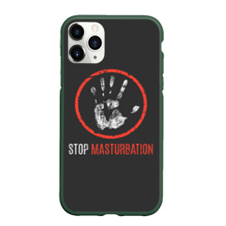 Чехол для iPhone 11 Pro матовый Stop masturbation