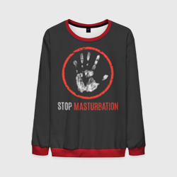 Мужской свитшот 3D Stop masturbation