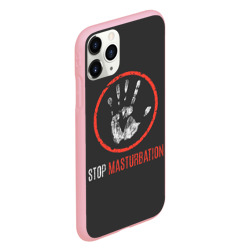 Чехол для iPhone 11 Pro матовый Stop masturbation - фото 2