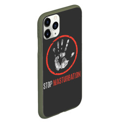 Чехол для iPhone 11 Pro матовый Stop masturbation - фото 2