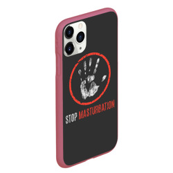 Чехол для iPhone 11 Pro Max матовый Stop masturbation - фото 2