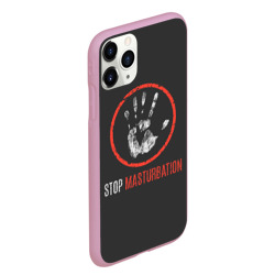 Чехол для iPhone 11 Pro Max матовый Stop masturbation - фото 2