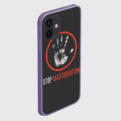 Чехол для iPhone 12 Mini STOP MASTURBATION - фото 2