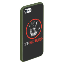Чехол для iPhone 5/5S матовый Stop masturbation - фото 2