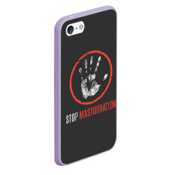 Чехол для iPhone 5/5S матовый Stop masturbation - фото 2