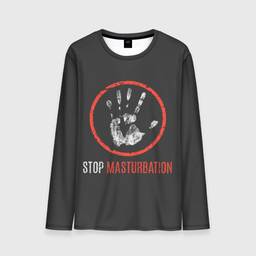 Мужской лонгслив 3D Stop masturbation, цвет 3D печать