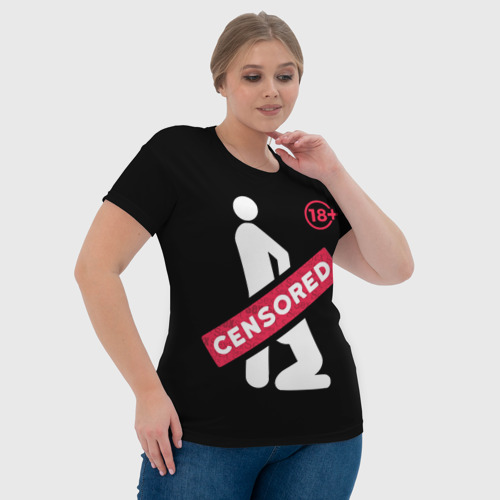 Женская футболка 3D с принтом CENCORED, фото #4