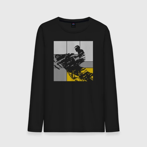 Мужской лонгслив хлопок Snowmobile qube