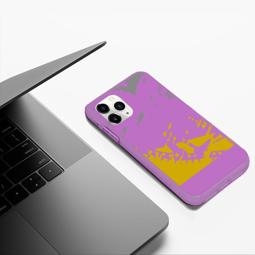 Чехол для iPhone 11 Pro Max матовый Snowmobile qube, цвет фиолетовый - фото 5