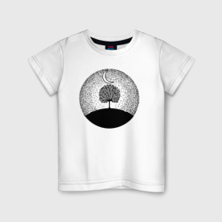 Детская футболка хлопок Луна и дерево