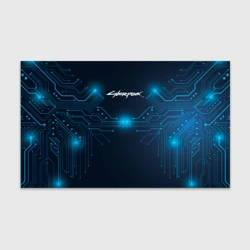 Бумага для упаковки 3D Cyberpunk Неоновая микросхема