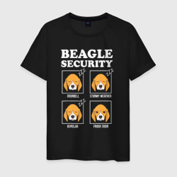 Мужская футболка хлопок Бигль - Охрана