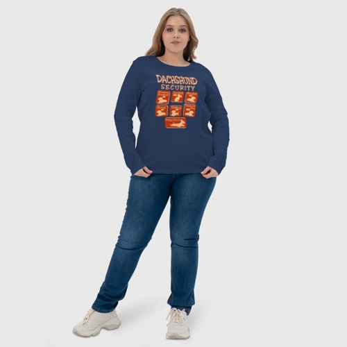 Женский лонгслив хлопок Такса - охрана - фото 6