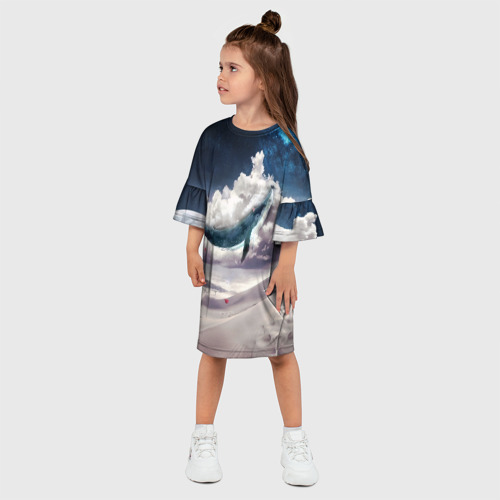 Детское платье 3D Кит-арт, цвет 3D печать - фото 3