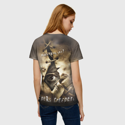 Женская футболка 3D с принтом Джиперс криперс 3д, вид сзади #2