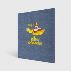 Холст квадратный On a Yellow Submarine 3D