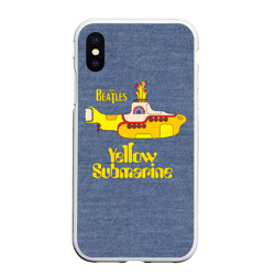 Чехол для iPhone XS Max матовый On a Yellow Submarine 3D