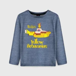 Детский лонгслив 3D On a Yellow Submarine 3D