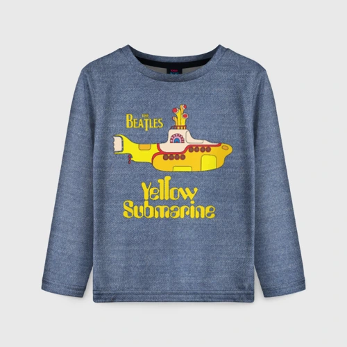 Детский лонгслив 3D On a Yellow Submarine 3D