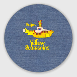 Круглый коврик для мышки On a Yellow Submarine 3D