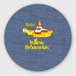 Круглый коврик для мышки On a Yellow Submarine 3D