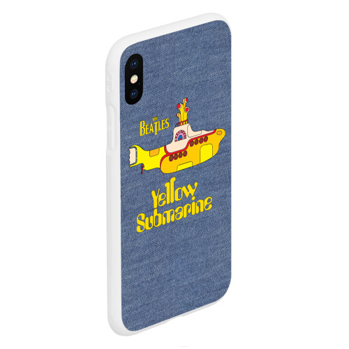 Чехол для iPhone XS Max матовый On a Yellow Submarine 3D, цвет белый - фото 3