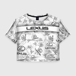 Женская футболка Crop-top 3D Lexus Big emblema pattern