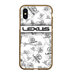 Чехол для iPhone XS Max матовый Lexus Big emblema pattern