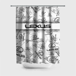 Штора 3D для ванной Lexus Big emblema pattern