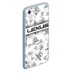 Чехол для iPhone 5/5S матовый Lexus Big emblema pattern - фото 2