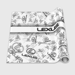 Бумага с принтом Lexus Big emblema pattern для любого человека, вид спереди №2. Цвет основы: белый