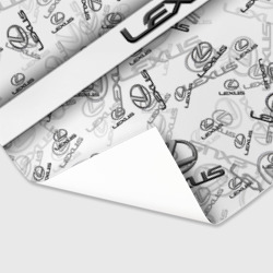 Бумага с принтом Lexus Big emblema pattern для любого человека, вид спереди №3. Цвет основы: белый