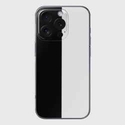 Чехол для iPhone 16 Pro Max силиконовый с защитой камеры Black and white чб