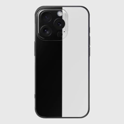Чехол для iPhone 16 Pro силиконовый с защитой камеры Black and white чб