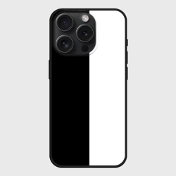 Чехол силиконовый для Apple iPhone 15 Pro Мax матовый Black and white чб