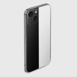Чехол для iPhone 15 силиконовый с защитой камеры Black and white чб - фото 2